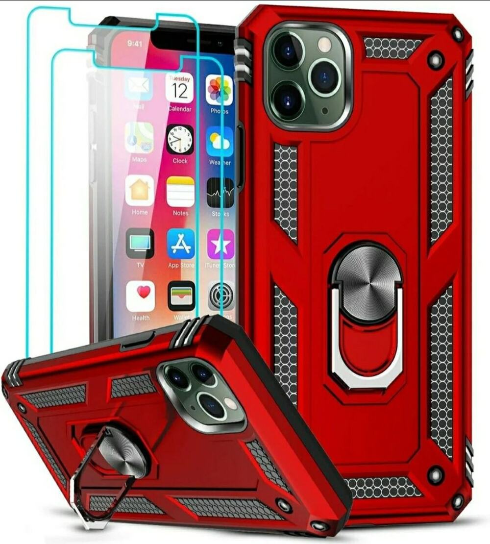 Military Grade Apple iPhone Pro Case w/ Screen Protector & Magnetic Kickstand